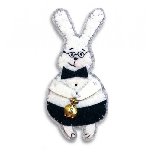 фото Набор для шитья «брошка. заяц», перловка кукла перловка