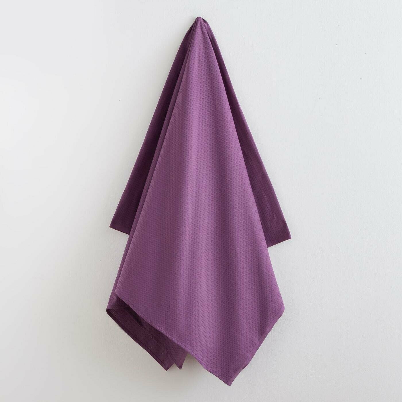 фото Простыня вафельная для бани Экономь и Я 150х180 см, цвет лаванда, 200 гр/м2, 100% хлопок