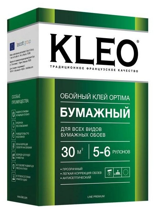 Клей для флизелиновых обоев KLEO OPTIMA Бумажный