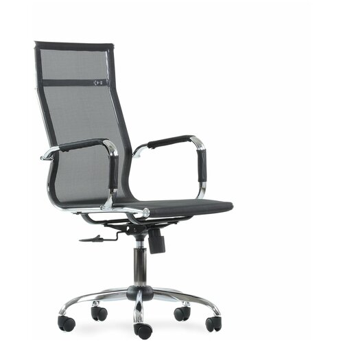 Кресло компьютерное Barneo K-111H для персонала черная сетка, газлифт 3кл