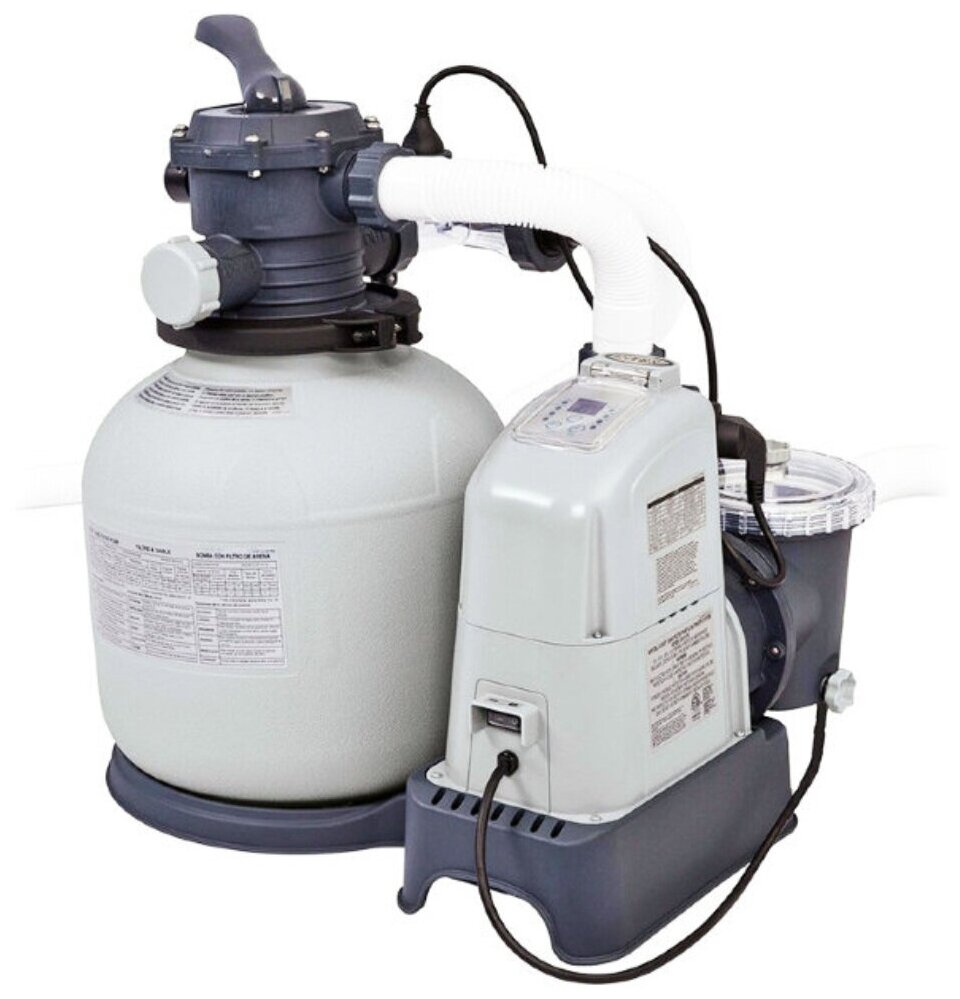 Песочный фильтр-насос с хлорогенератором 220В для бассейна до 40 м3, 6 м3/ч, INTEX - фотография № 20