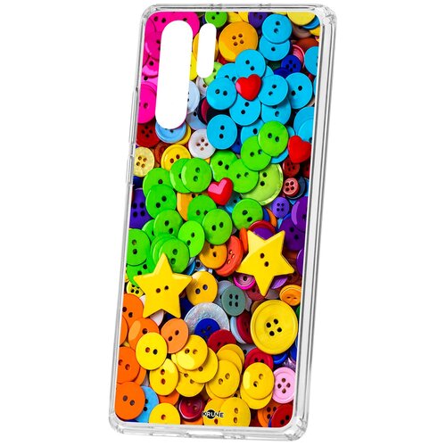 фото Чехол huawei p30 pro kruche print пуговки кruче