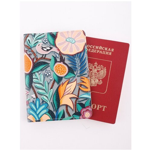 Обложка для паспорта Curanni, бирюзовый, мультиколор