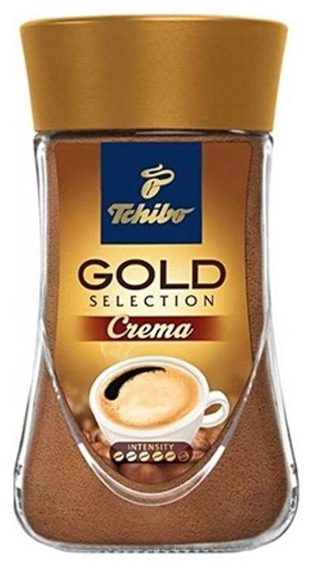 Кофе растворимый сублимированный Tchibo Gold Selection Crema 95 г стекло