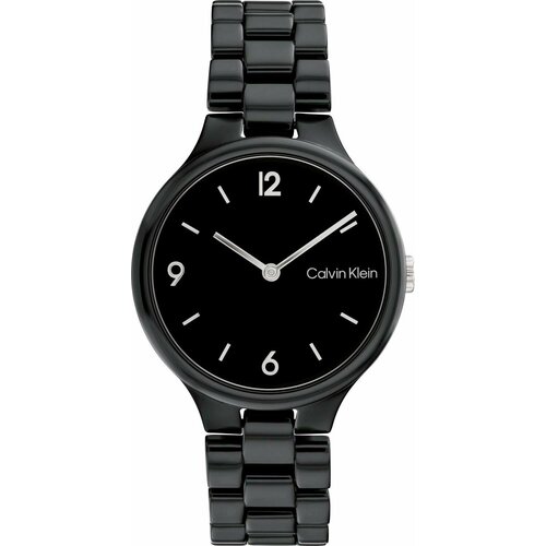 Наручные часы CALVIN KLEIN Швейцарские керамические наручные часы Calvin Klein 25200078, черный