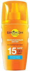 Спрей солнцезащитный водостойкий SPF15 Биокон фл. 160мл