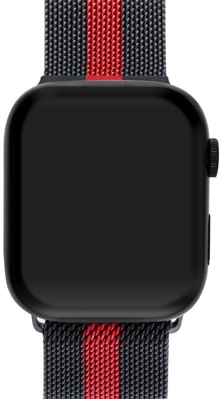 Ремешок для Apple Watch Series 9 41 мм Mutural металлический Чёрно-красный
