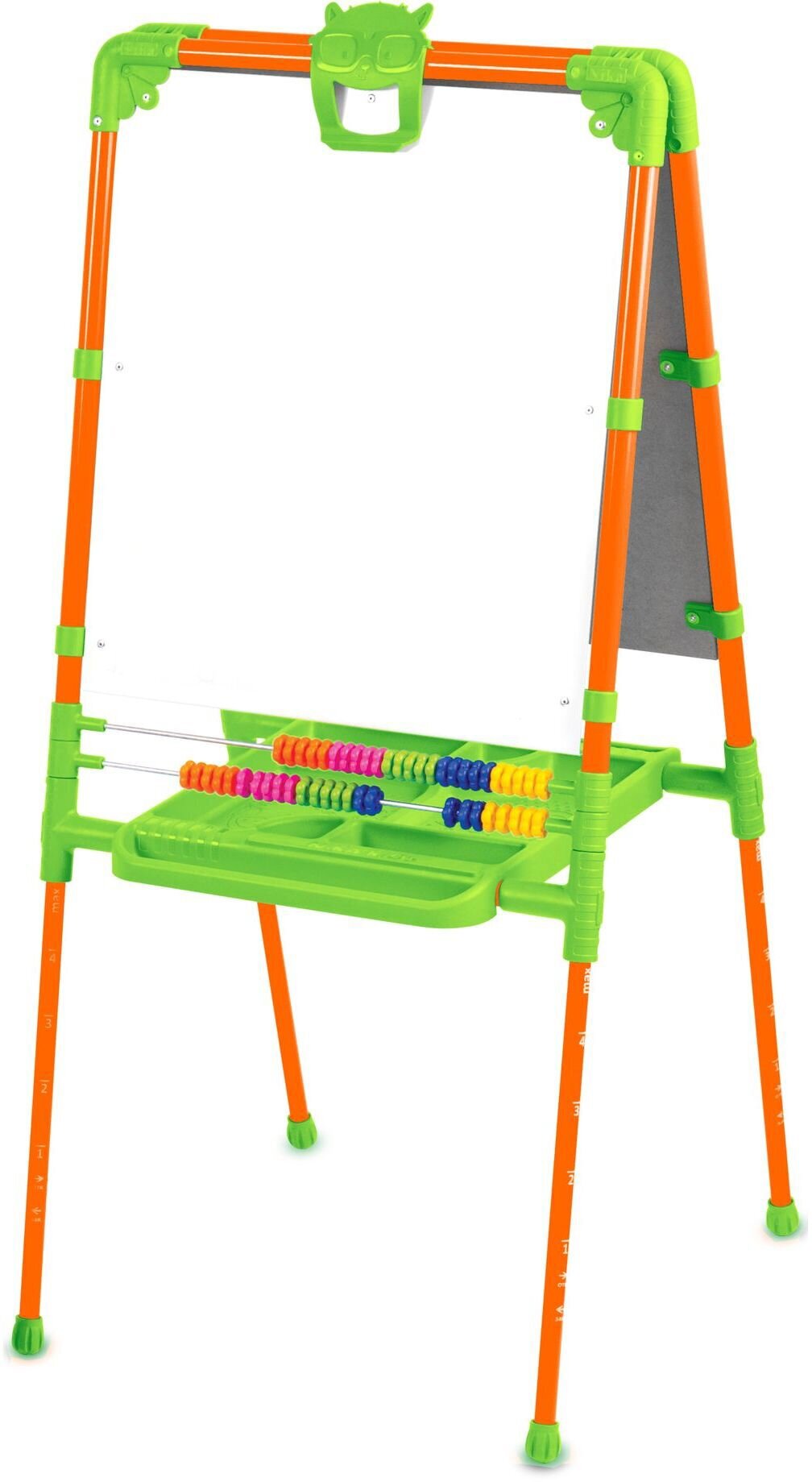 Мольберт детский двусторонний растущий Ника / Доска знаний развивающая / Доска для рисования развивающая М2Л/О2 (оранжевый)