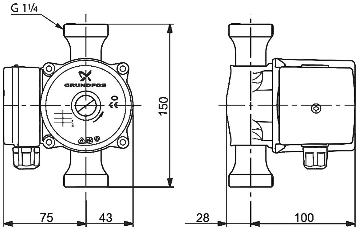 Насос циркуляционный Grundfos - фото №16