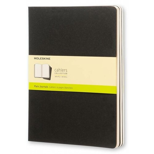 Блокнот Moleskine CAHIER JOURNAL, 120стр, без разлиновки, черный [qp323]