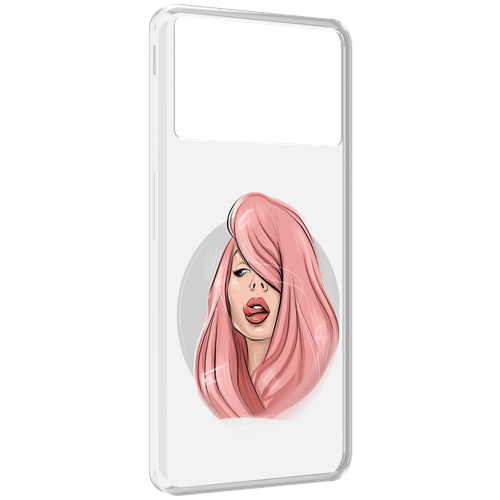 Чехол MyPads лицо-девушки-с-розовыми-волосами женский для ZTE Nubia Z40S Pro задняя-панель-накладка-бампер