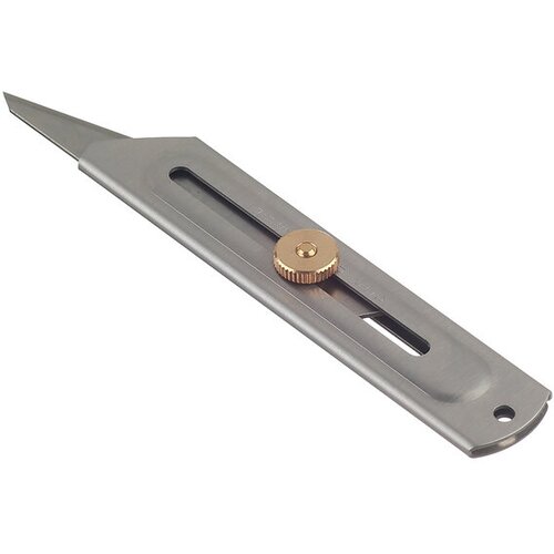 Нож строительный Olfa 20 мм с трапециевидным выдвижным лезвием стальной корпус нож olfa с выдвижным лезвием с фиксатором 9мм