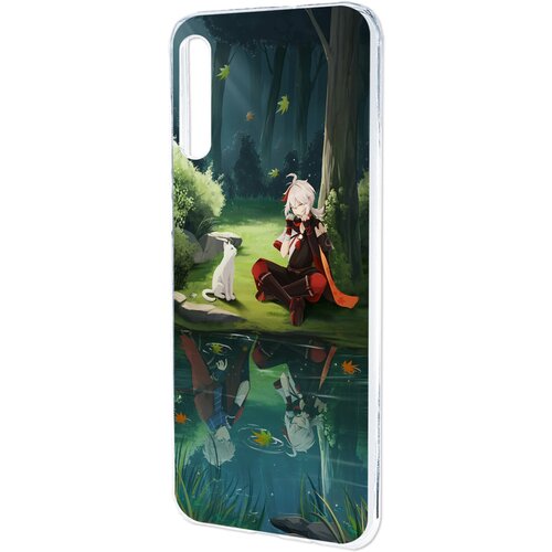 Силиконовый чехол Mcover для Samsung Galaxy A50 / Galaxy A30S / Galaxy A50S Genshin Impact, Кадзуха