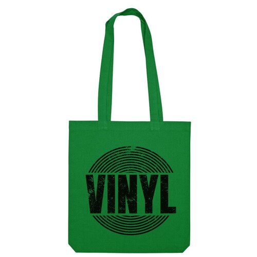 Сумка «VINYL потертая пластинка» (зеленый)