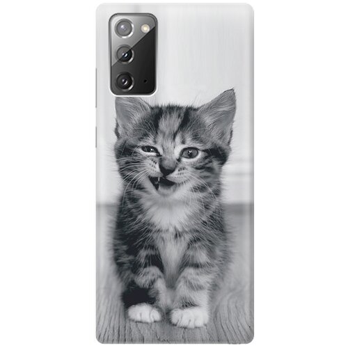 фото Re:pa накладка transparent для samsung galaxy note 20 с принтом "котенок с ухмылкой"