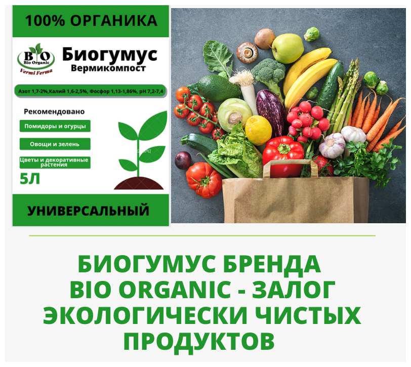 Биогумус Bio Organic (Вермикомпост)/ органическое удобрение универсальное - фотография № 3