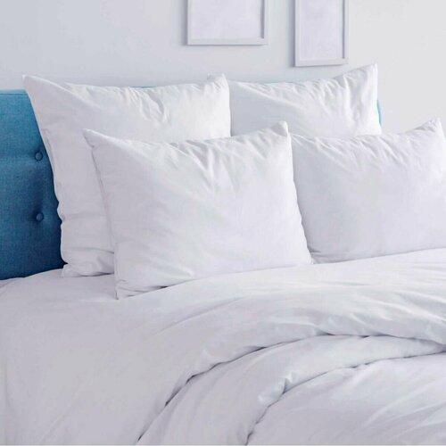 Наволочка отельная на подушку 70х70 см - 1 шт Horeca, белая, перкаль, 50% хлопок 50% пэ, для комплекта постельного белья отеля, гостиницы, дачи, дома