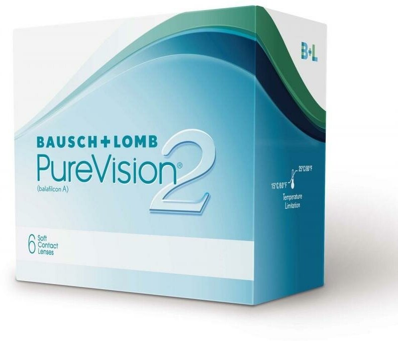 Контактные линзы Bausch & Lomb PureVision 2 HD, 6 шт., R 8,6, D -3,75, бесцветный, 1 уп.
