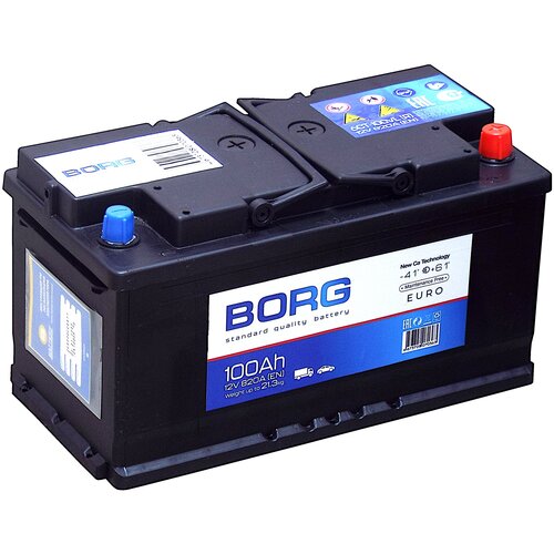 Аккумулятор автомобильный BORG Standart 100 А*ч о. п.