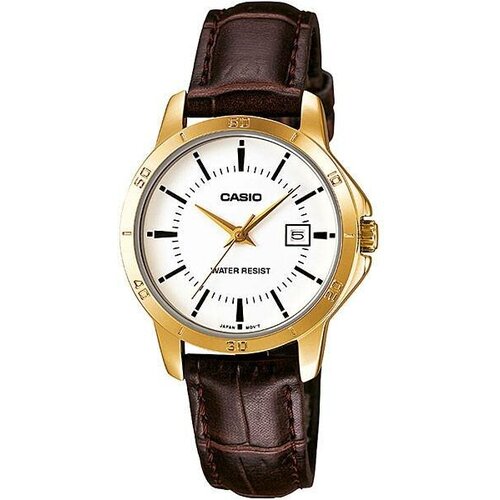 фото Наручные часы casio наручные часы casio ltp-v004gl-7a, коричневый, белый