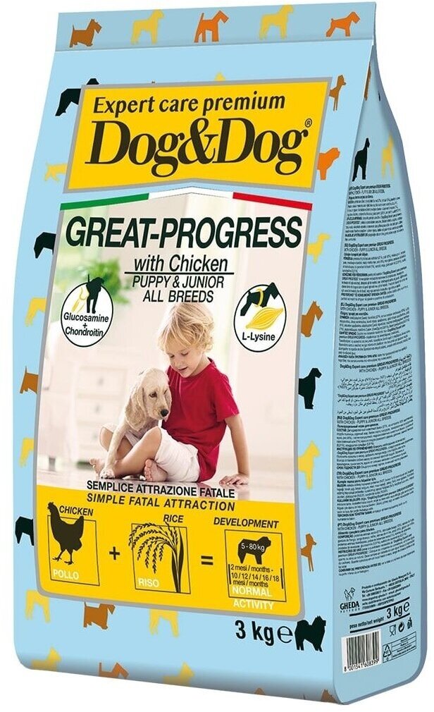 Сухой корм DOG&DOG EXPERT PREMIUM GREAT-PROGRESS для щенков с курицей (3 кг)