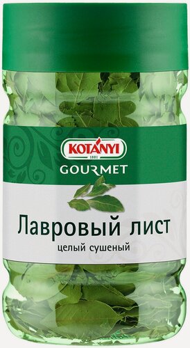 Изображение товара Приправа лавровый лист целый сушеный KOTANYI в пластиковой банке 1200 мл
