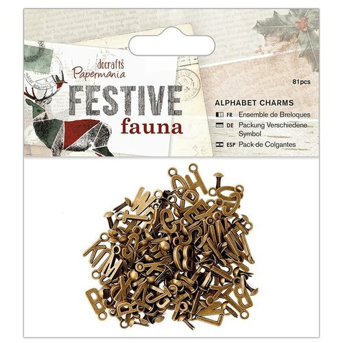 Набор декоративных элементов Aлфавит Festive Fauna DOCRAFTS PMA356919