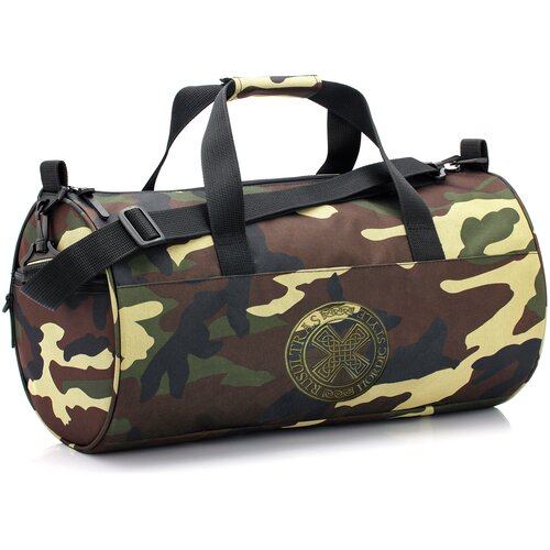 фото Сумка дорожная rusultras26х50 см, ручная кладь, зеленый, коричневый