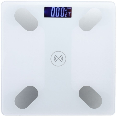 Умные весы, умные электронные весы, весы напольные диагностические, весы с анализом тела по Bluetooth, весы белые напольные. - фотография № 6