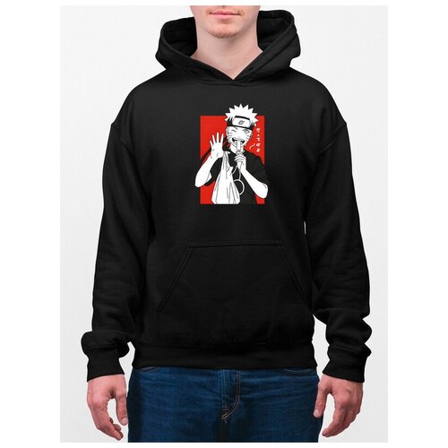 фото Худи унисекс каждому своё "аниме/удзумаки/какаси" черное s