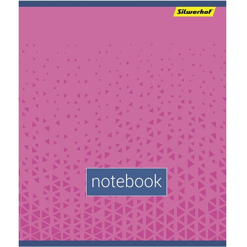 Тетрадь Silwerhof 96л. клет. A5 202х163 Моноколор 4диз. мел. карт. сплош. уф. лак скрепка