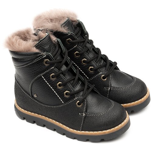 Ботинки Tapiboo, зимние, натуральная кожа, на молнии, ортопедические, размер 34, черный