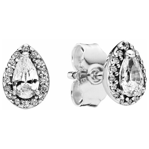 Серебряные серьги капельки PANDORA 296252CZ с кубическим цирконием