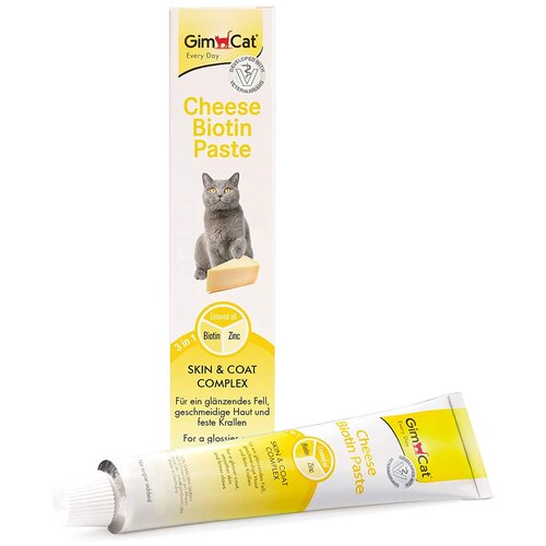 Кормовая добавка GimCat Cheese Paste + Biotin , 1 шт. в уп.