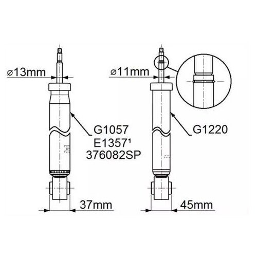 фото Амортизатор подвески monroe g1220 для vw jetta iv