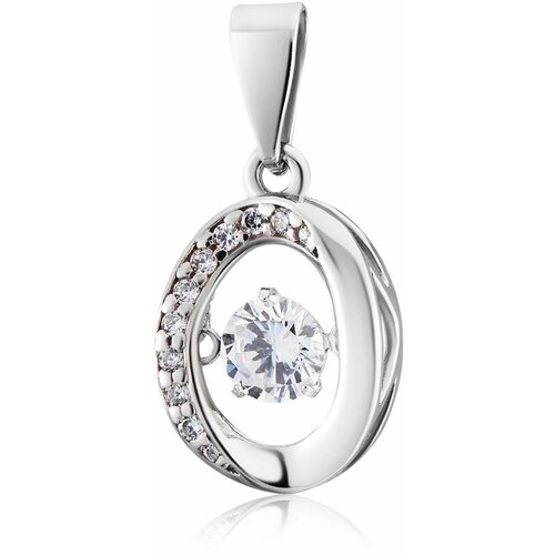 фото Подвеска серебряная с танцующими, качающимися фианитами 2137871/9 ювелир карат