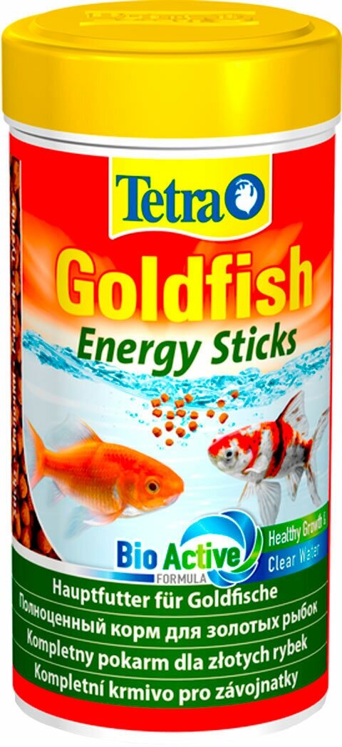 TETRA GOLDFISH ENERGY STICKS корм палочки для золотых рыбок и других холодноводных рыб (250 мл х 2 шт)