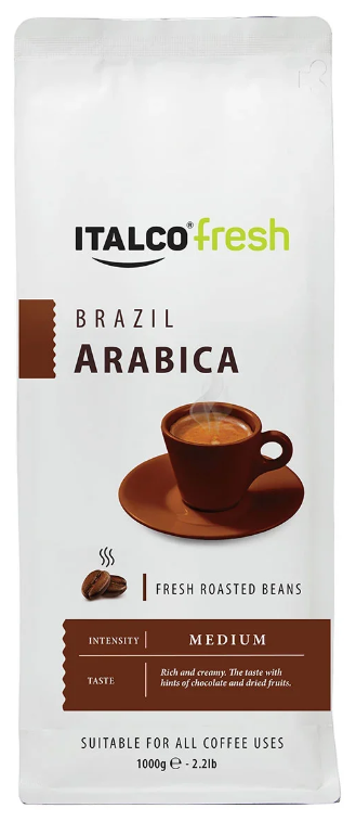 Кофе в зернах Italco Fresh Arabica Brazil (Арабика бразил) 1кг - фотография № 1