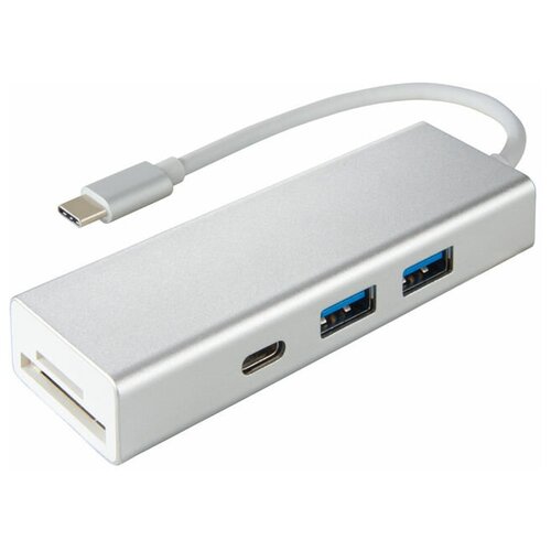 Разветвитель USB-C Hama Aluminium 3порт серебристый 00135759 477000₽