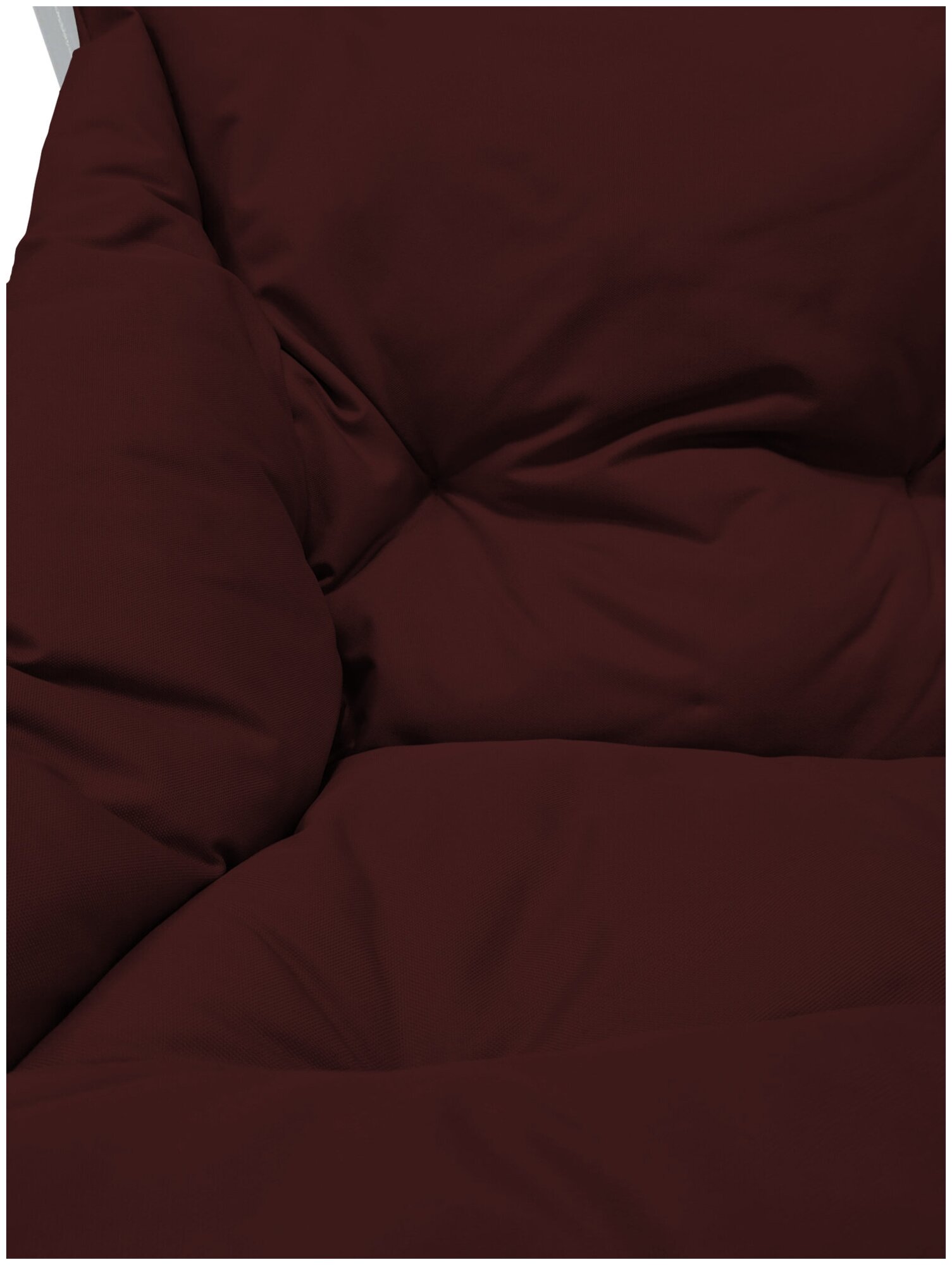 Кресло белое M-Group Чил 12360102, бордовая подушка - фотография № 3