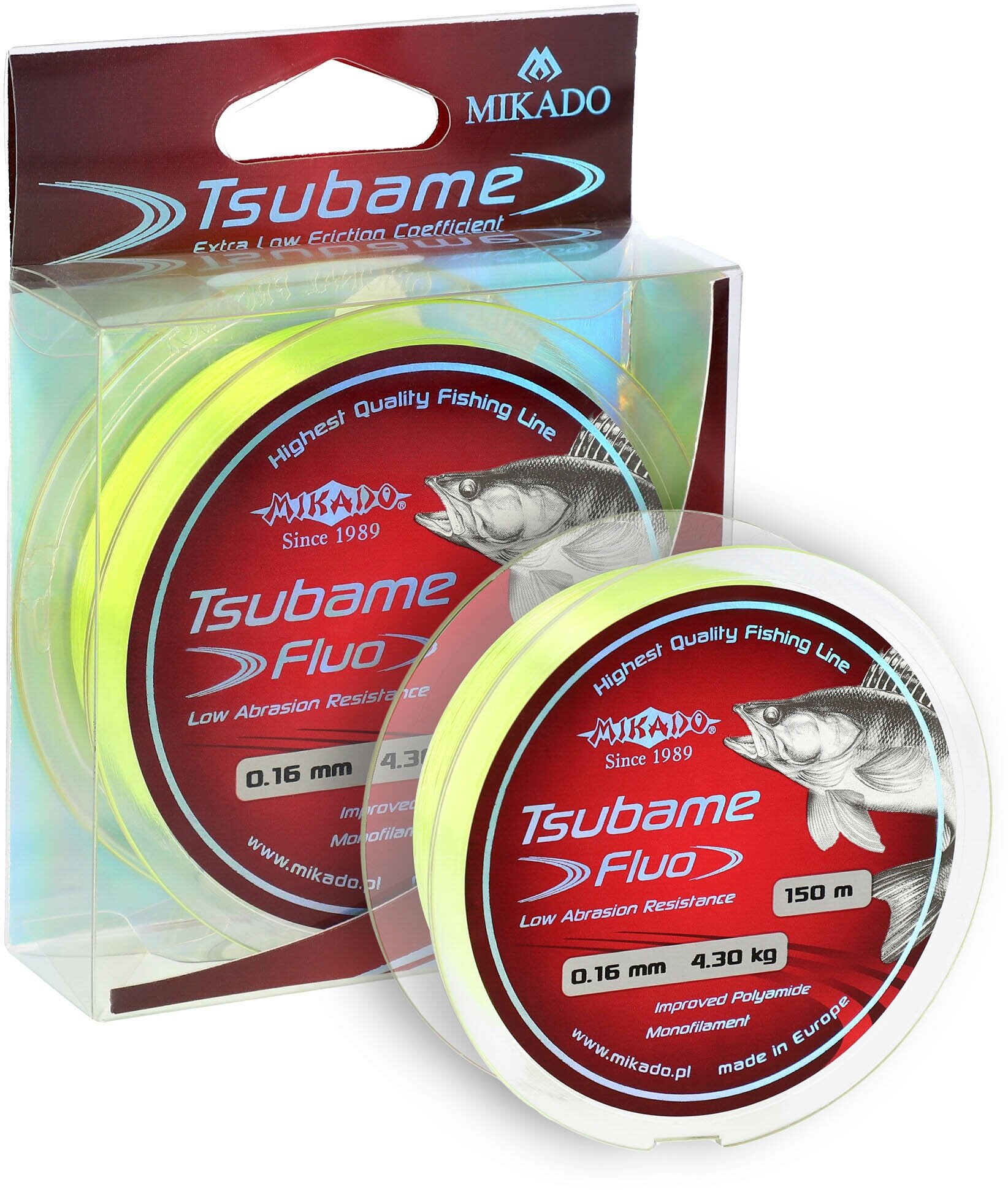 Леска мононить Mikado TSUBAME FLUO 0,26 (150 м) - 8.80 кг. ZTY-026