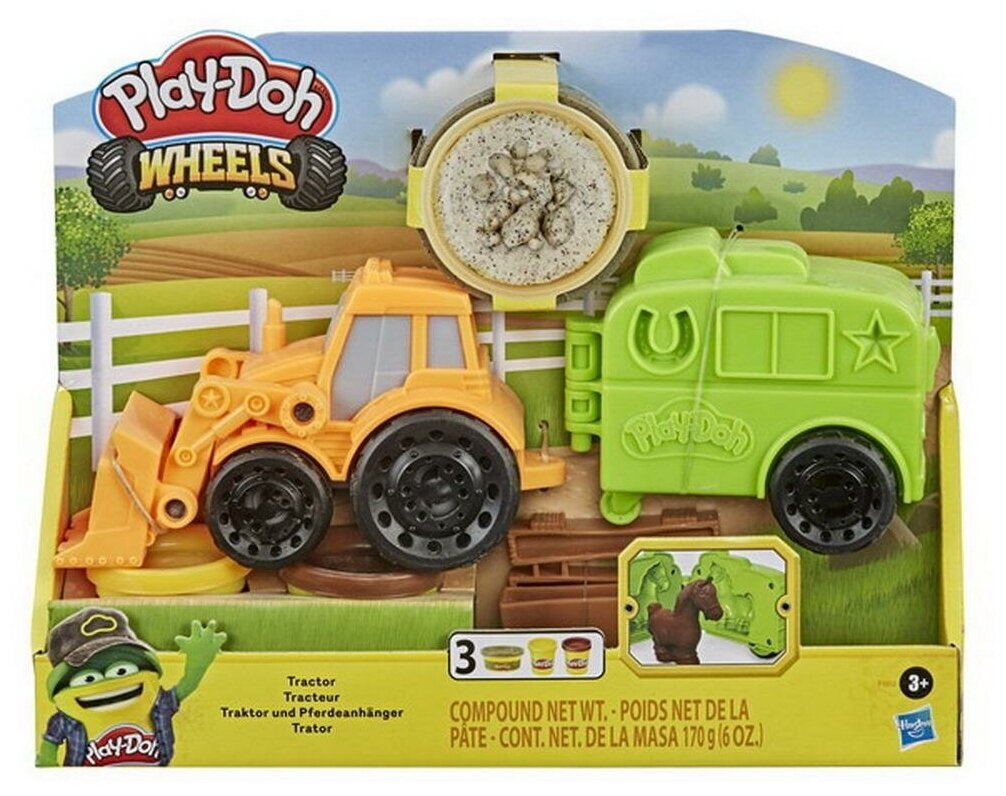 Масса для лепки Play-Doh Wheels Трактор (F1012) 3 цв.