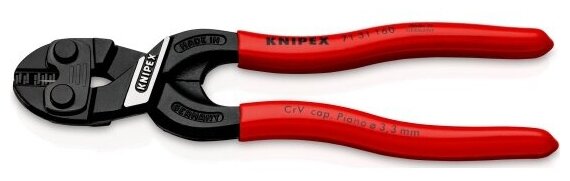 Болторез компактный Knipex KN-7131160 CoBolt® S, с выемкой, 160 мм, пластиковые рукоятки