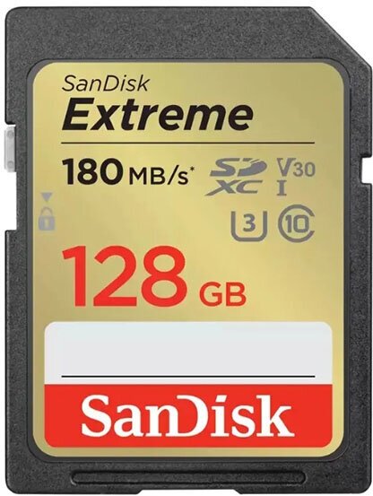 Карта памяти 128Gb - SanDisk Extreme SD UHS-I SDSDXVA-128G-GNCIN