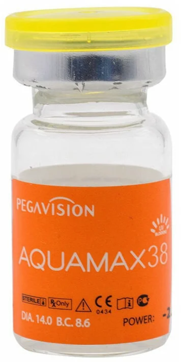 Контактные линзы Pegavision Aquamax 38, 1 шт., R 8,6, D -2,25