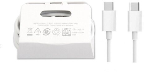 Usb Кабель для быстрой зарядки EP-DG977BWE 5A (Type-C - Type-C) для Samsung (тех. упаковка) белый