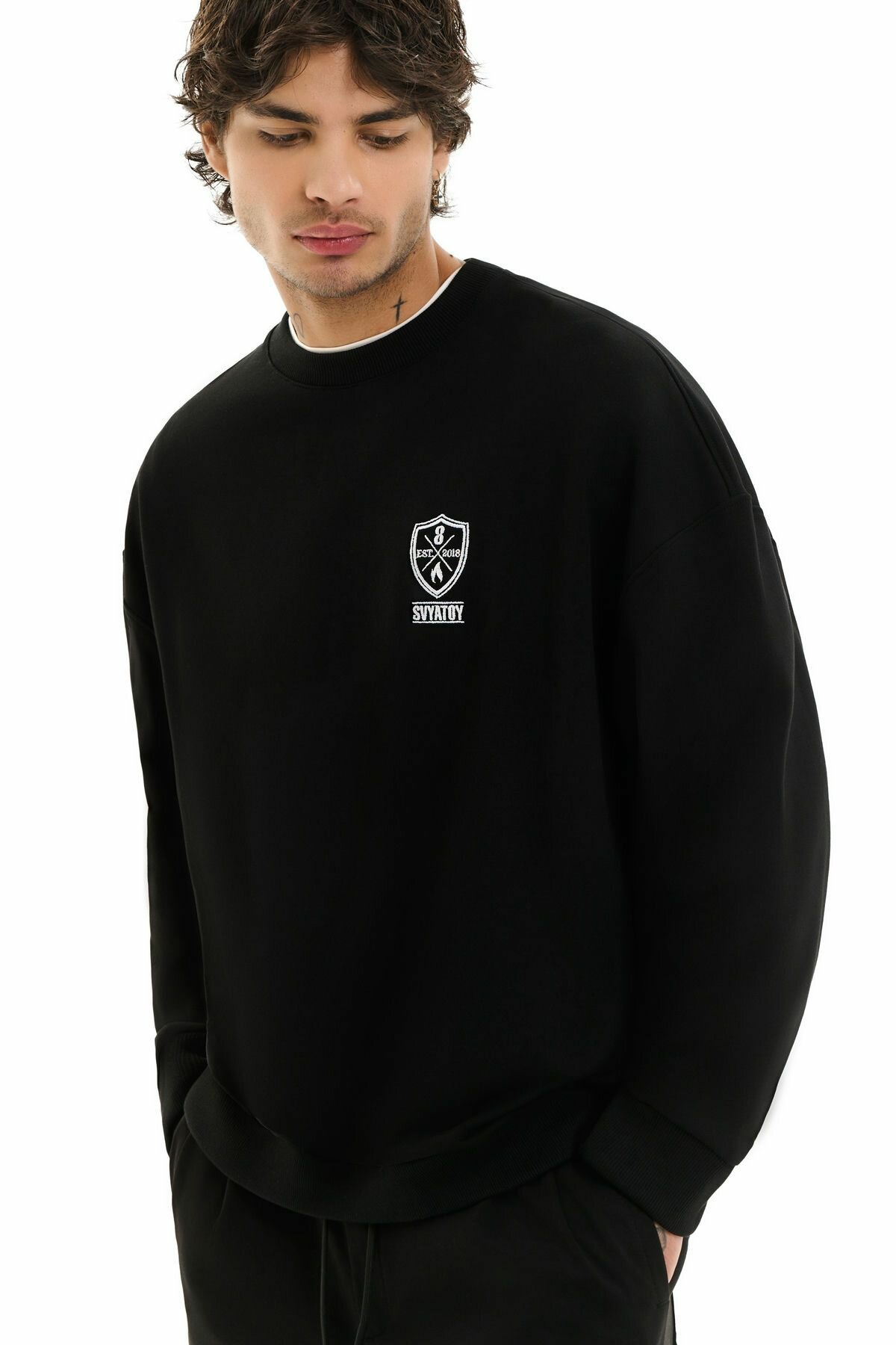Свитшот SVYATOY, размер M, , чёрный