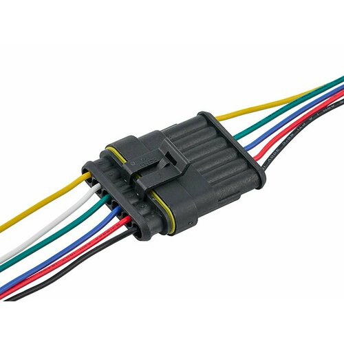 Разъёмы герметичные 6-ти контактные с проводами 15см (мама+папа)