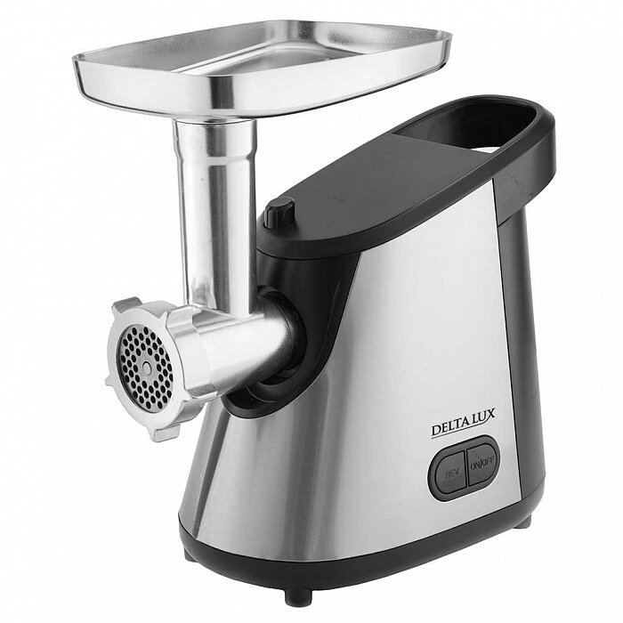 Мясорубка Delta Lux DE-600M электрическая, черный, 3000 Вт, защита от перегрузок