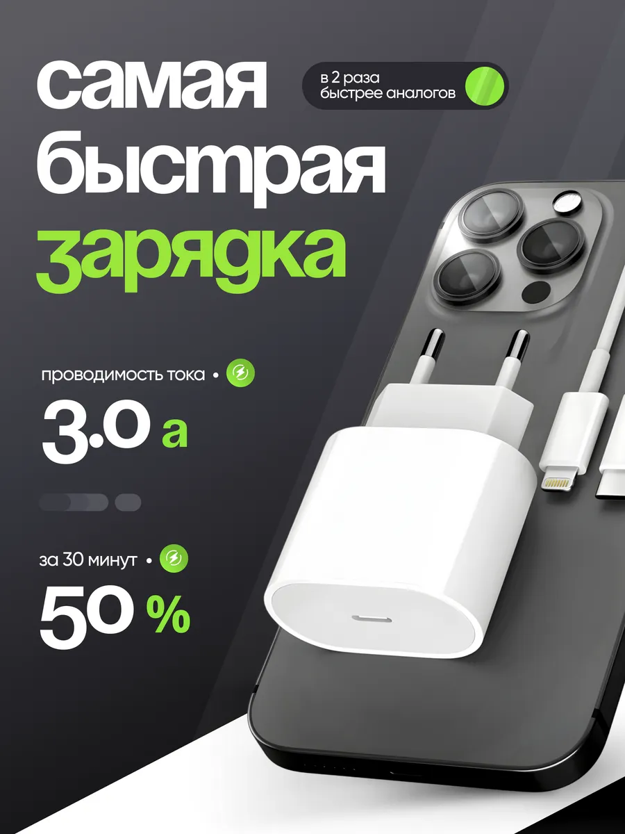 Зарядное устройство IPhone 25Вт (W)/Быстрая зарядка для Айфона/RTY34 — фото 1